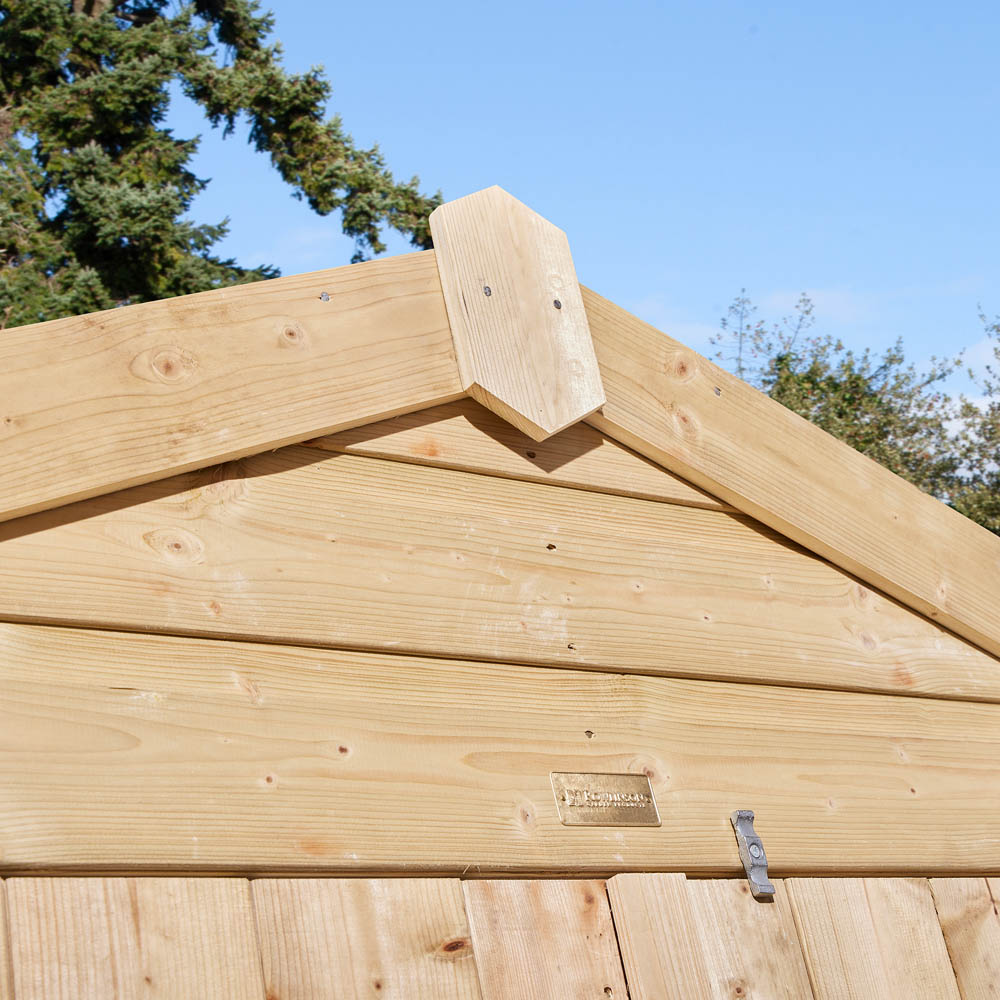 Rowlinson 8 x 6ft Double Door Shiplap Apex Shed Image 5