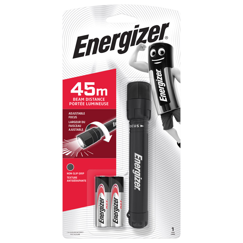 Energizer X­Focus Compact Handheld LED Torch with AA Alkaline Batteries Image 1