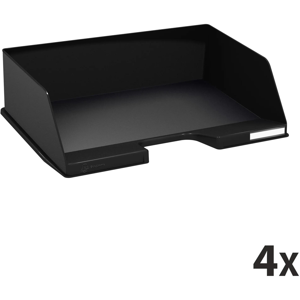 Exacompta Maxi Combo Landscape Black Letter Tray 4 Pack Image 4
