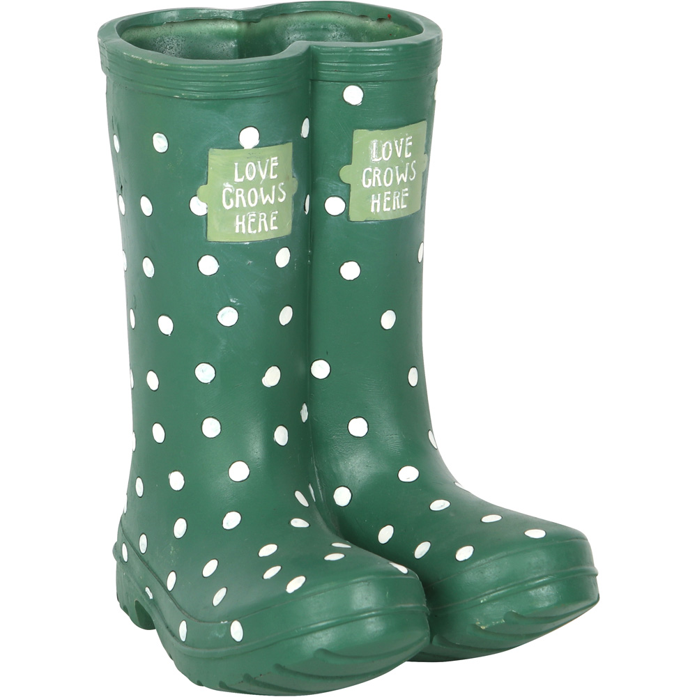 Something Different Wholesale Dark Green Welly Boot Planter Pot Wilko