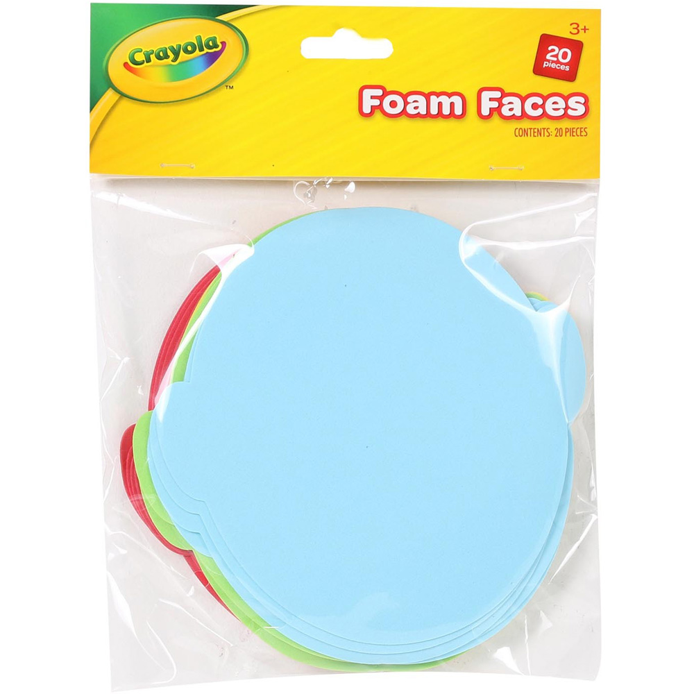Pack of 20 Crayola Foam Faces Image