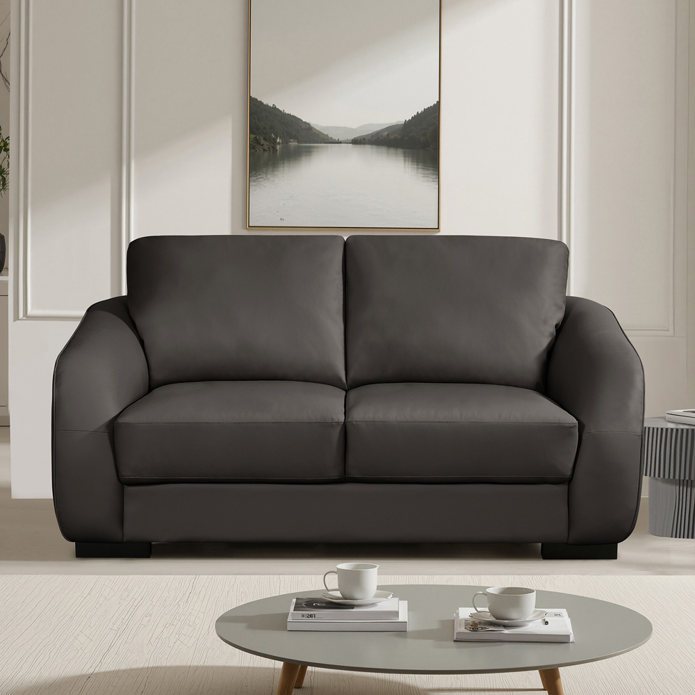 Artemis Home Brandon 2 Seater Brown Bonded Sofa Image 3