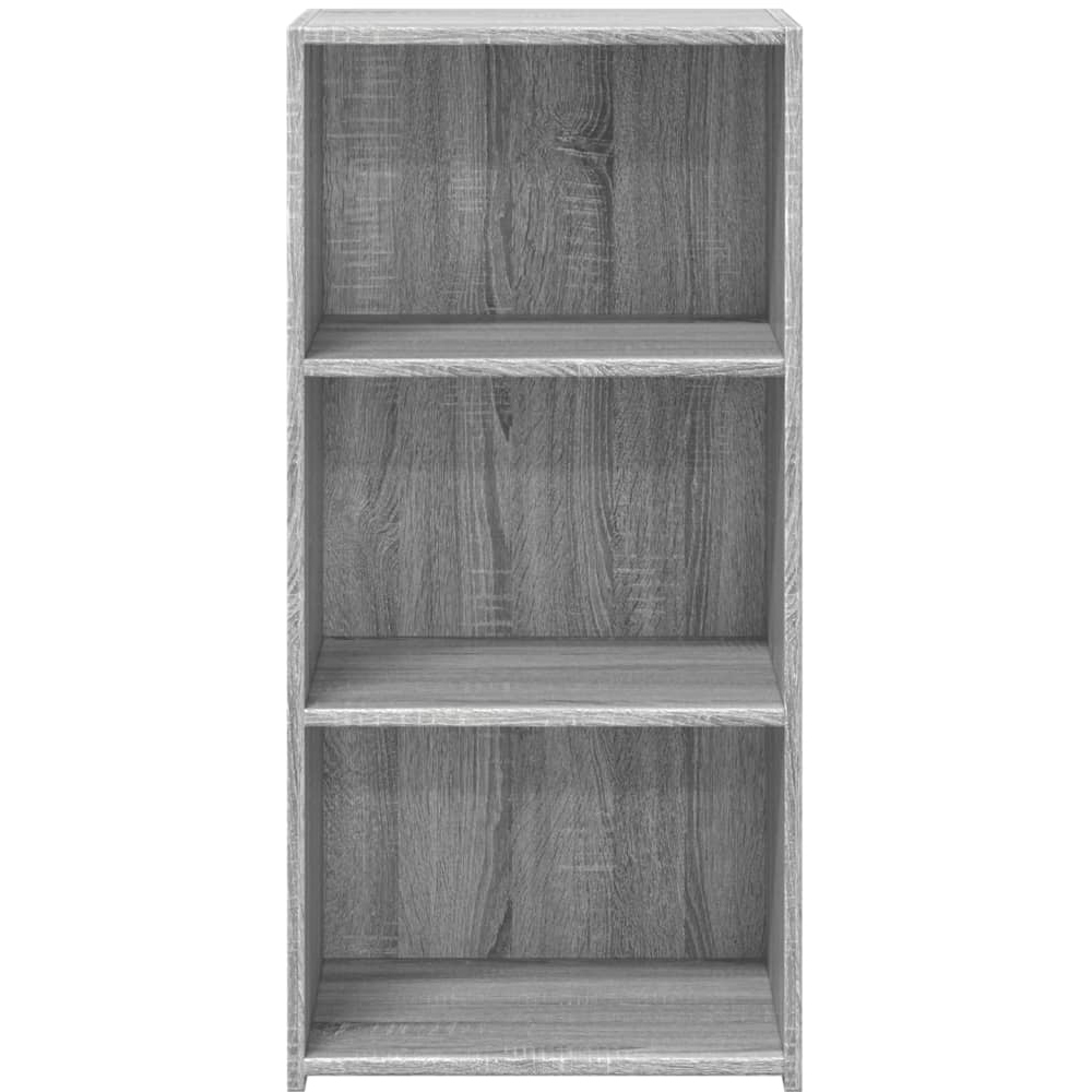 vidaXL 3 Shelf Grey Sonoma Wooden Sideboard Image 2