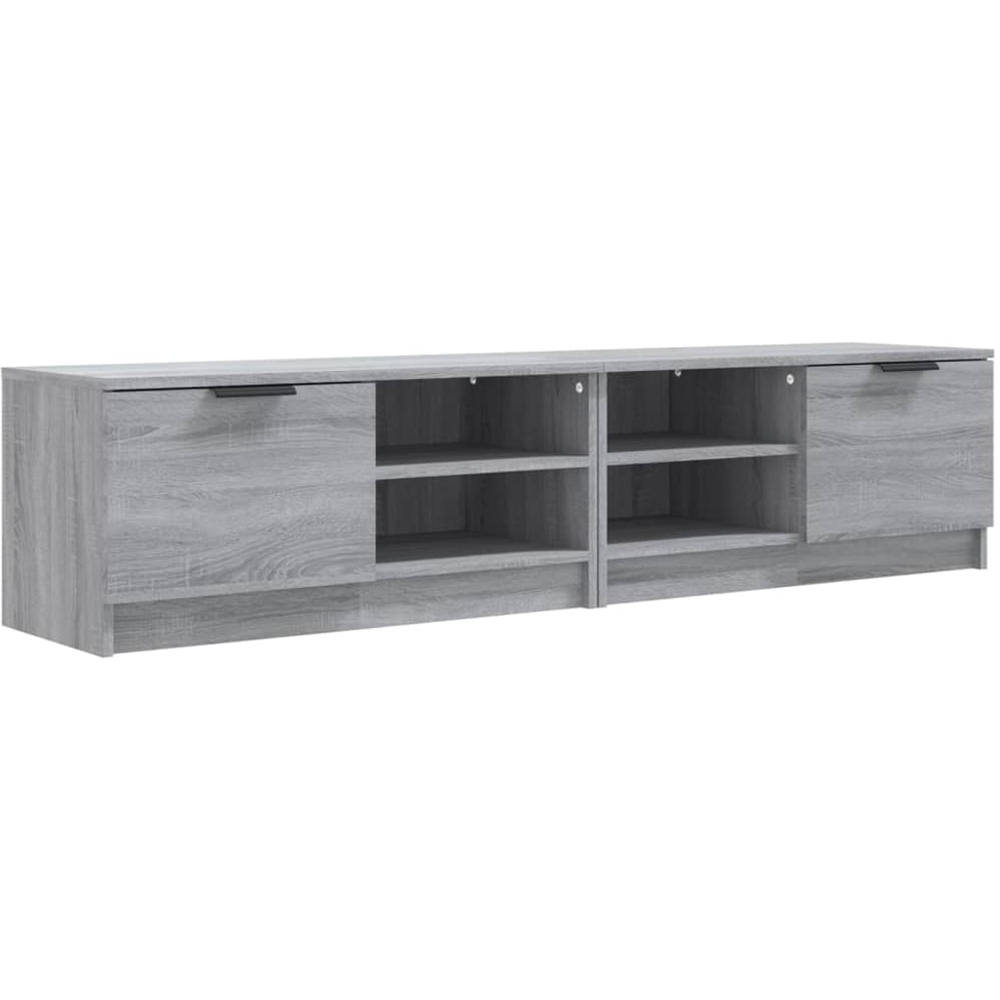 vidaXL Single Door 2 Shelf Grey Sonoma TV Cabinet Set of 2 Image 2