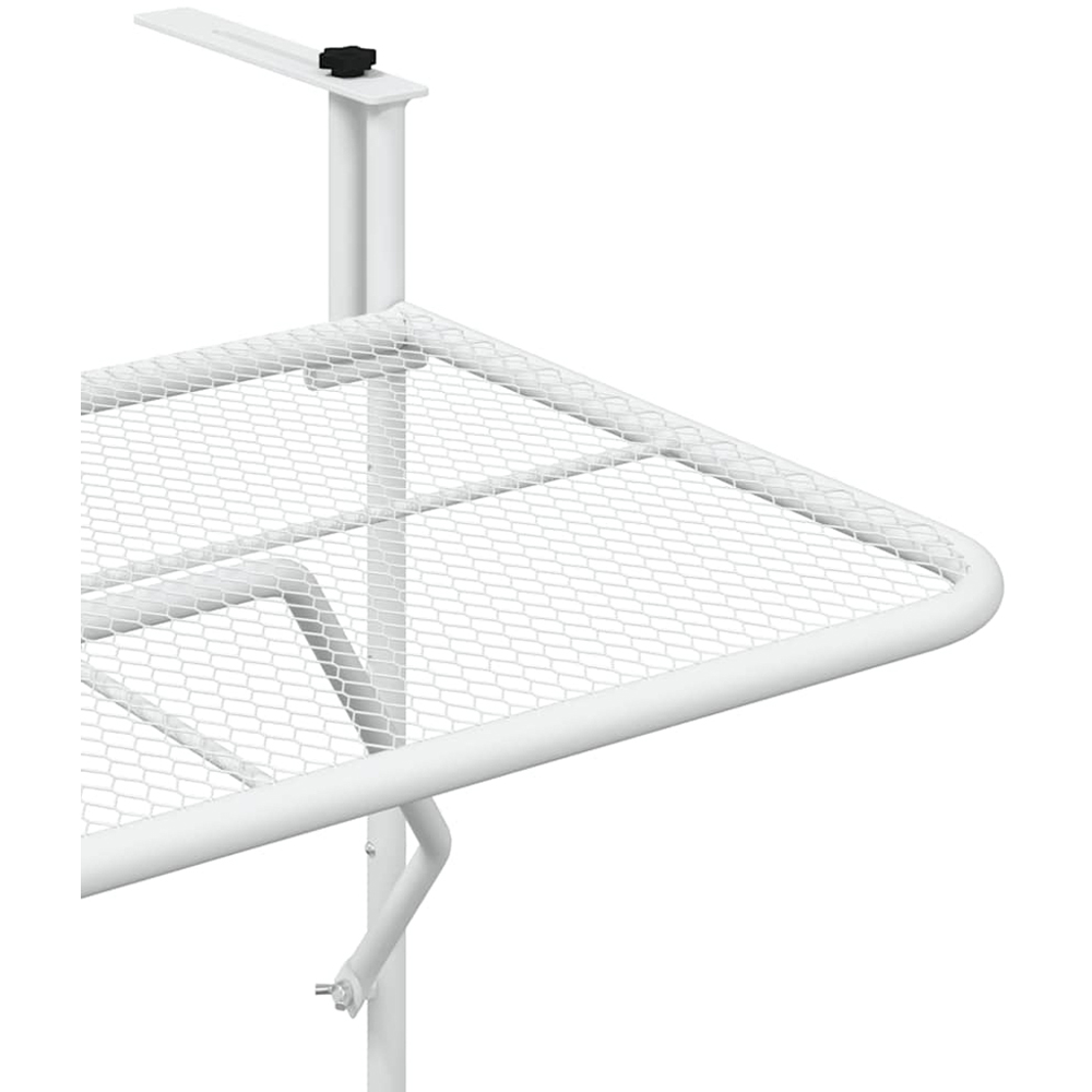 vidaXL White Steel Foldable Balcony Table 60 x 40cm Image 5