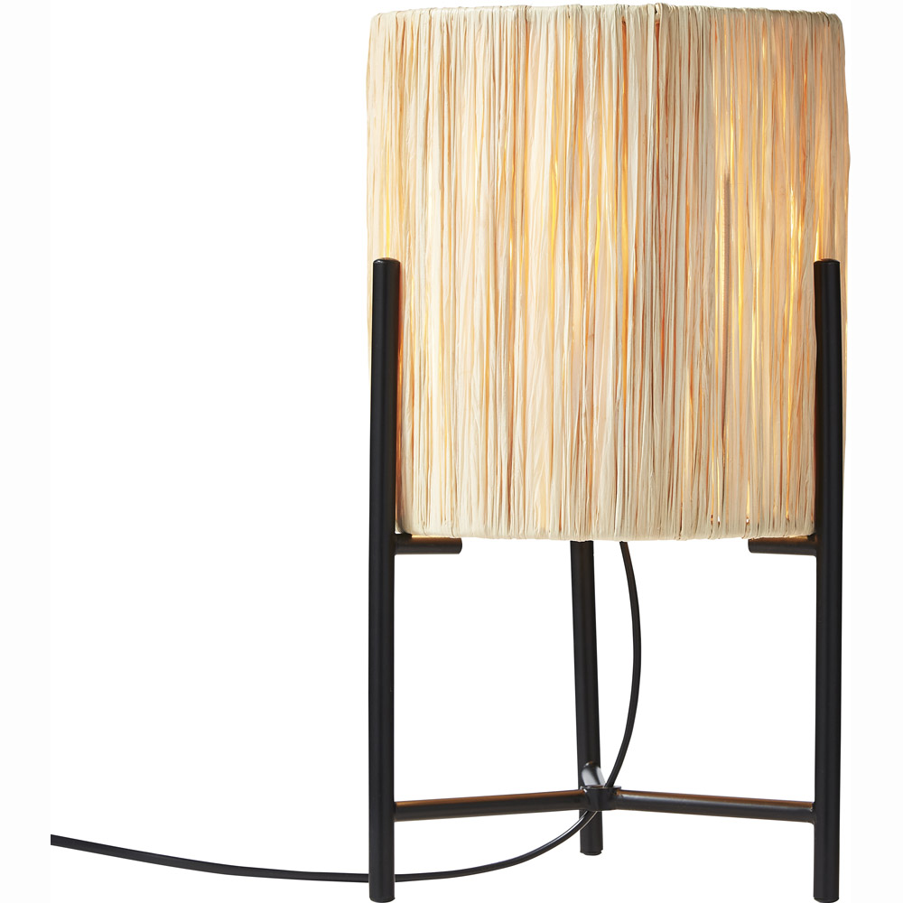 The Lighting and Interiors Natural Raffia Woven Table Lamp Image 3