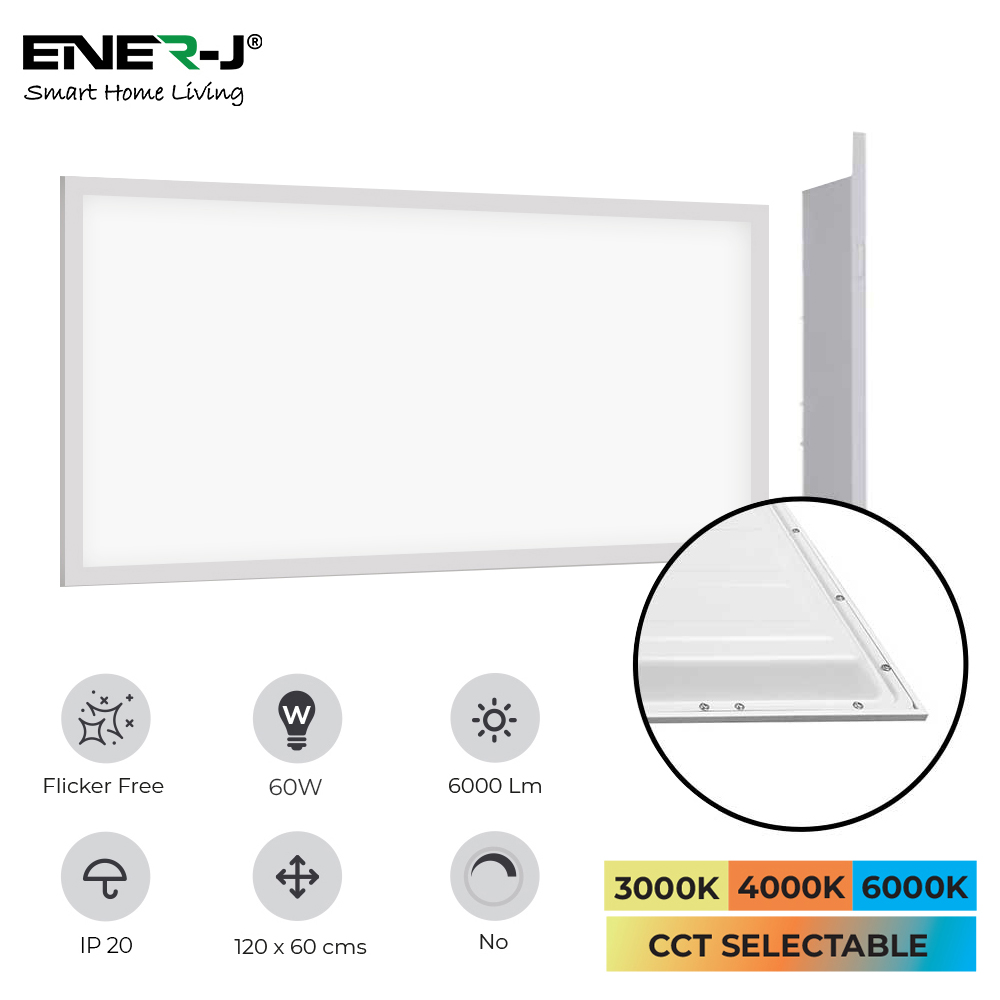 Ener-J Backlit LED Ceiling Panel 120 x 60cm 2 Pack Image 9