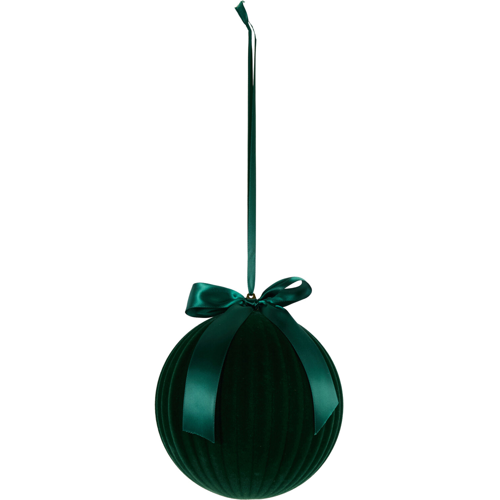 Tied with a Bow Flocked Bauble Image 3