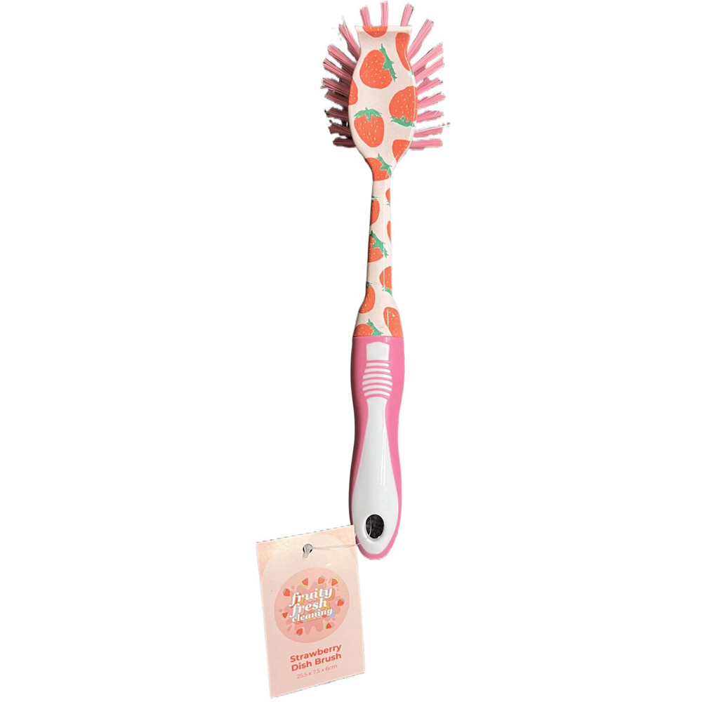 Strawberry Dish Brush - Pink Image 1