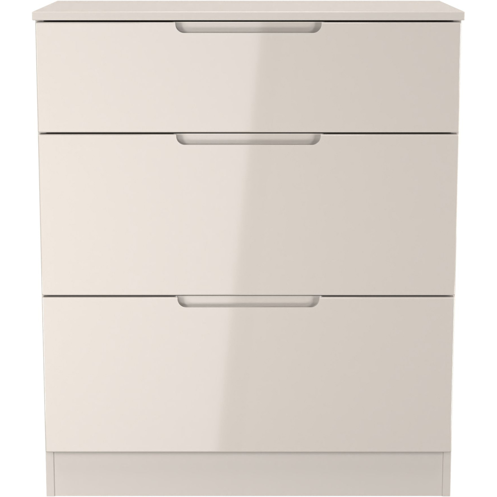 Crowndale Milan 3 Drawer Kashmir Gloss and Kashmir Deep Chest of Drawers Ready Assembled Image 3
