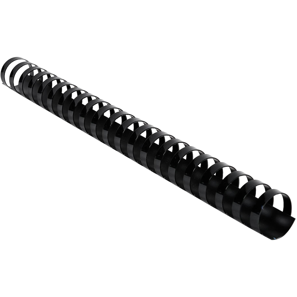 Exacompta A4 Black Plastic Binding Combs 25mm 50 Pack Image 1