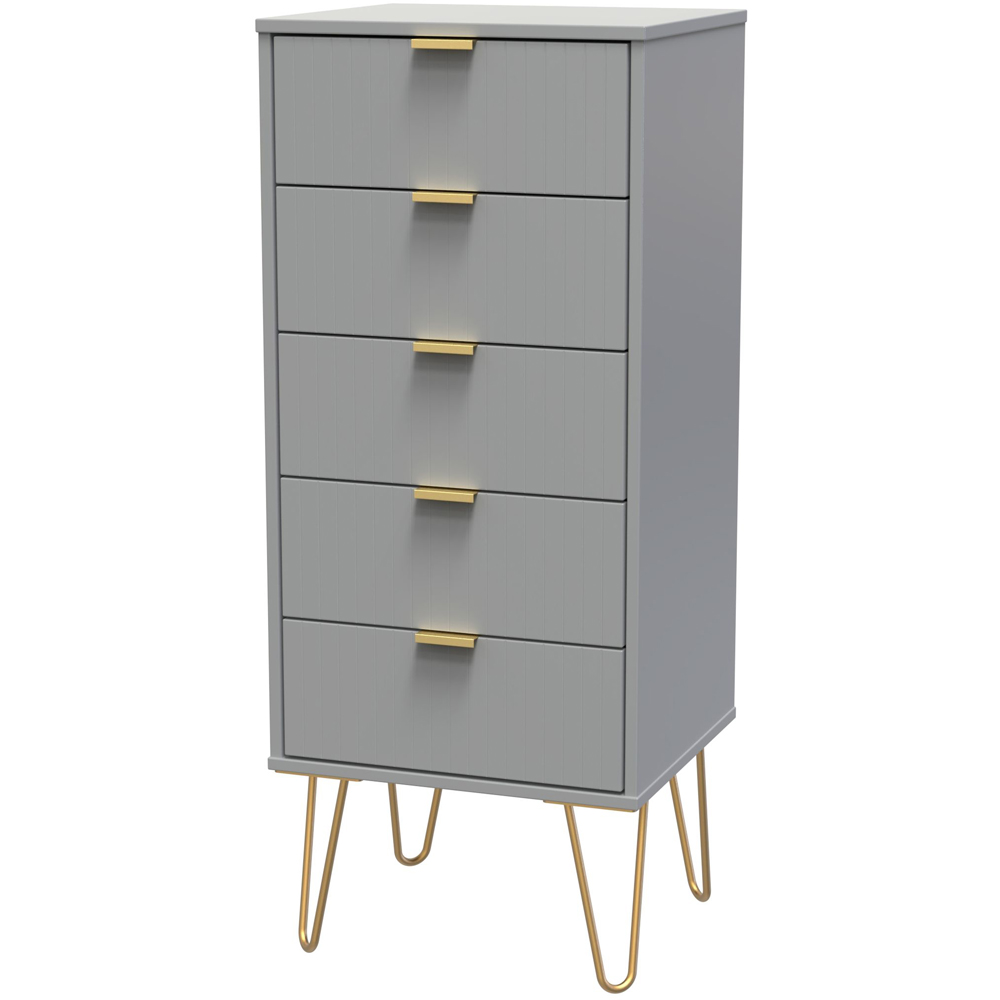 Crowndale 5 Drawer Dusk Grey Chest of Drawers Ready Assembled Image 2