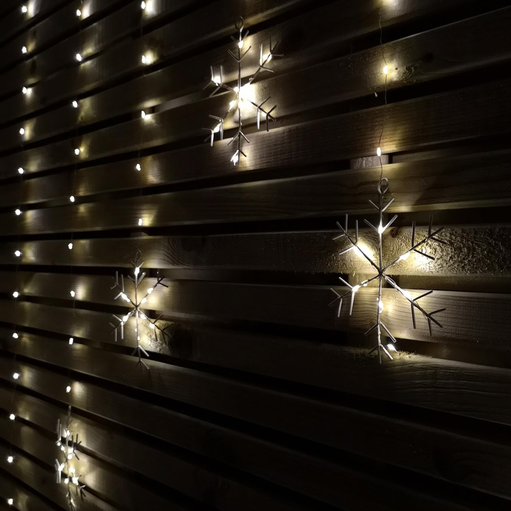 Samuel Alexander 147 Warm White LED Snowflake Curtain Light 1.2m Image 8