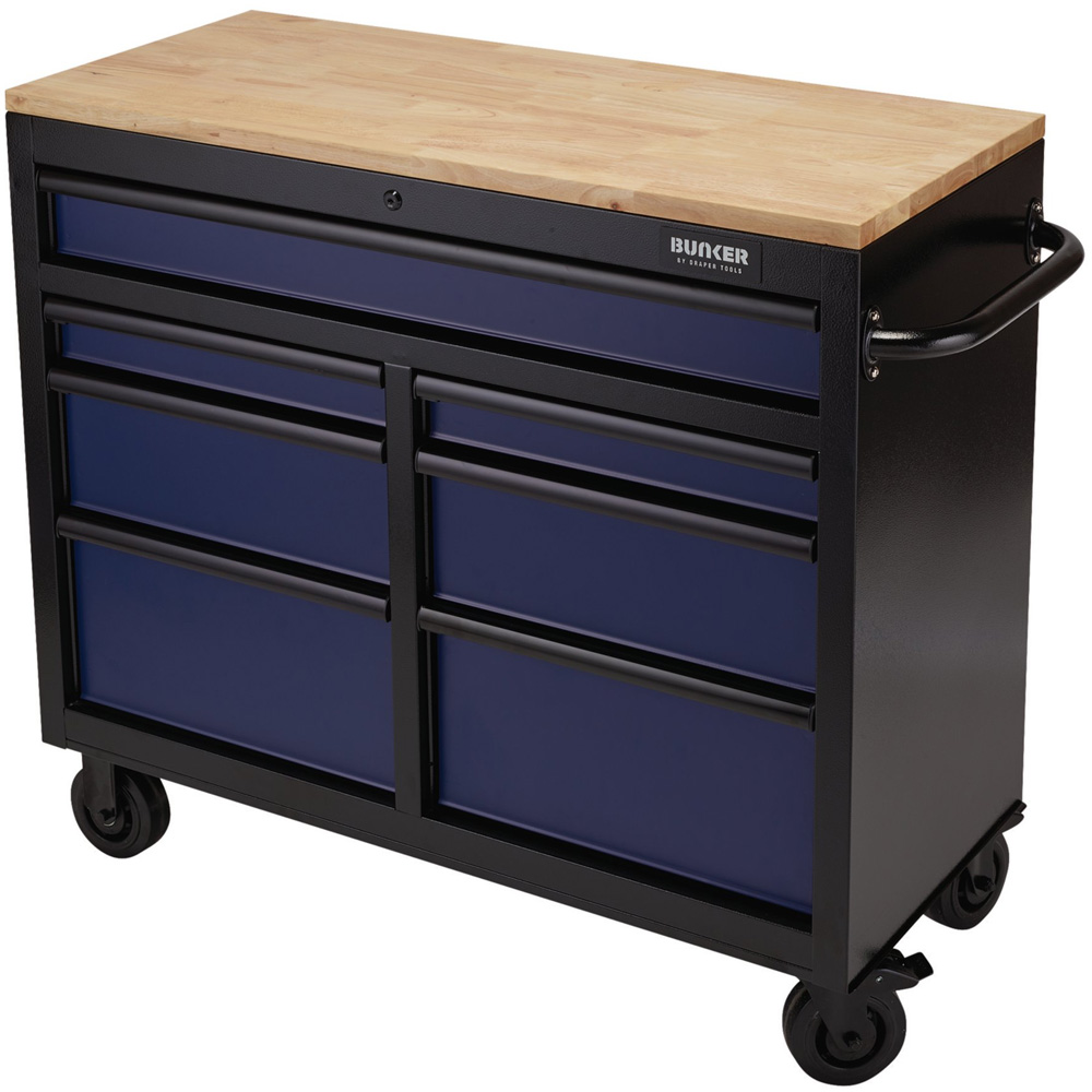 BUNKER 7 Drawer Blue Roller Tool Chest Image 1