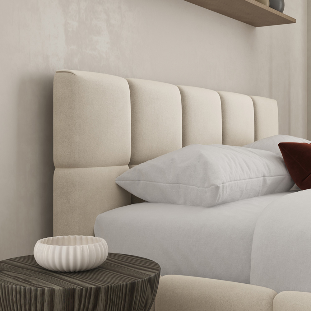 DS Living Ovella Single Cream Cubed Ottoman Bed Image 2