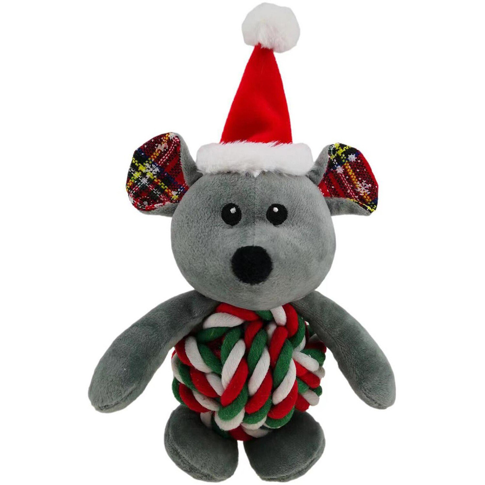 Single Clever Paws Festive Tangled Tummy Dog Toy in Assorted styles Image 2