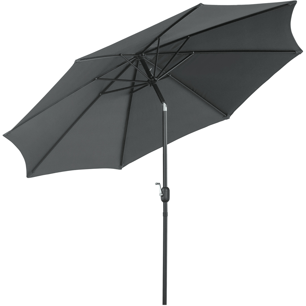 Outsunny Dark Grey Crank and Tilt Parasol 3m Image 1