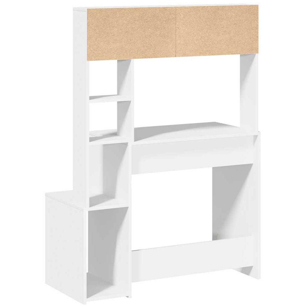 vidaXL 6 Shelf Study Desk White Image 5