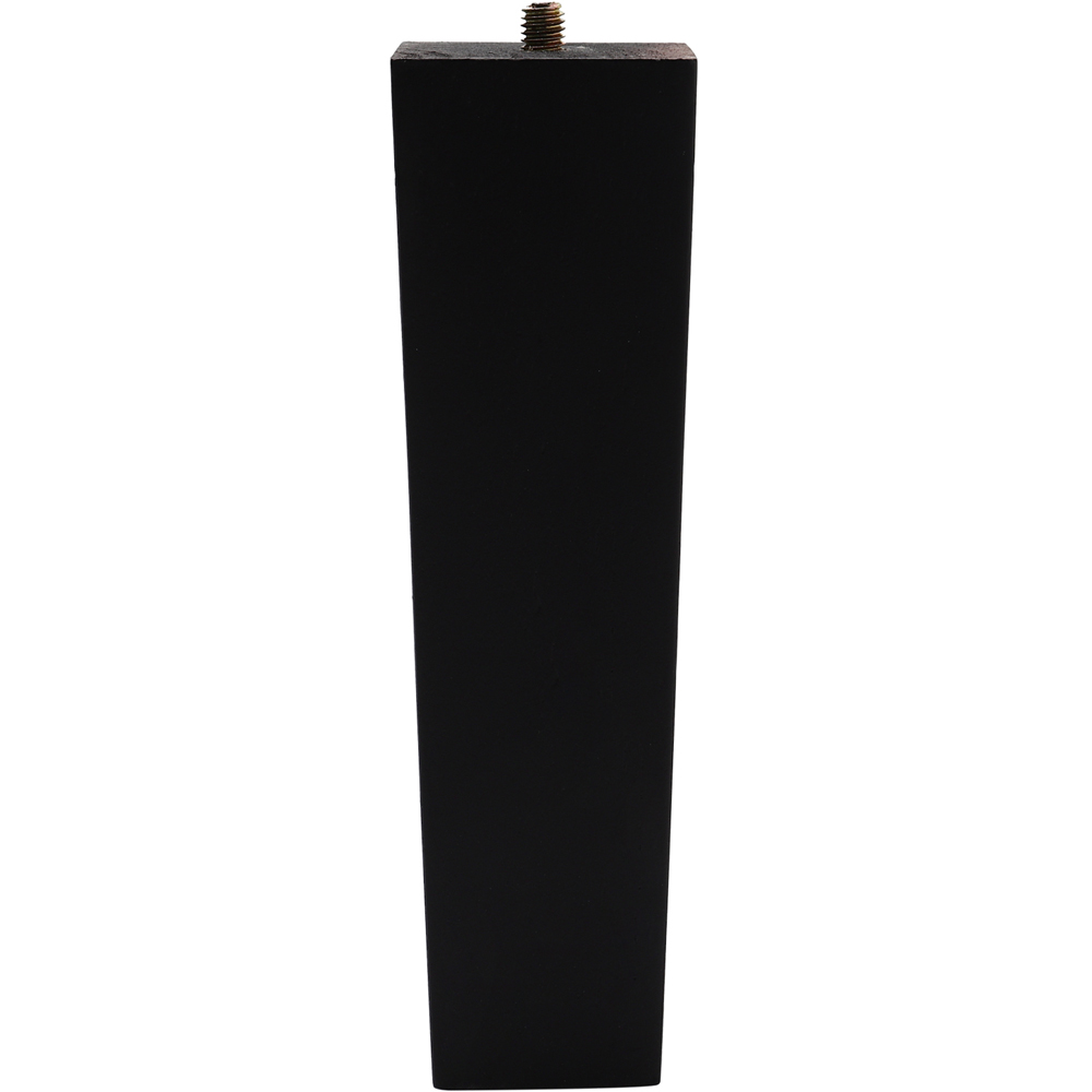 Living and Home Black Square Solid Oak Wood Furniture Leg 20cm 4 Pack Image 3