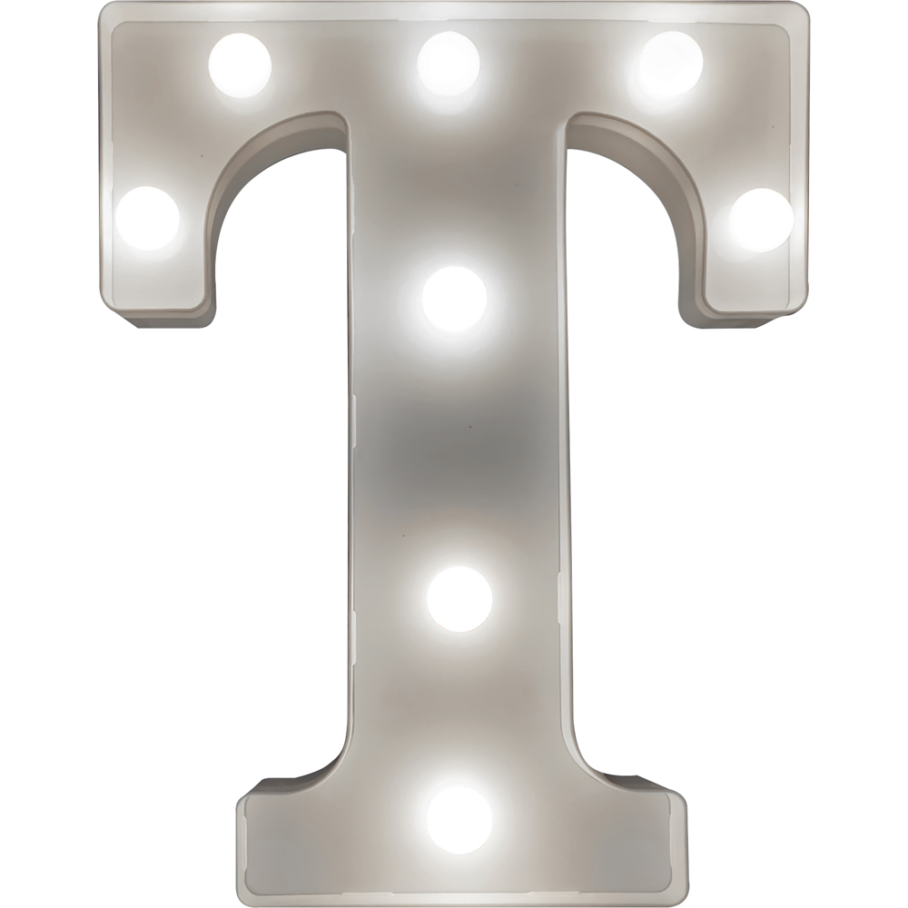 St Helens Battery Operated 3D LED Letter T Light Image 1