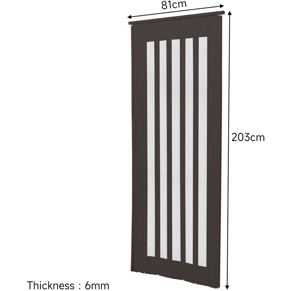 H&O Direct PVC Walnut Effect Accordion Door 203cm Image 3