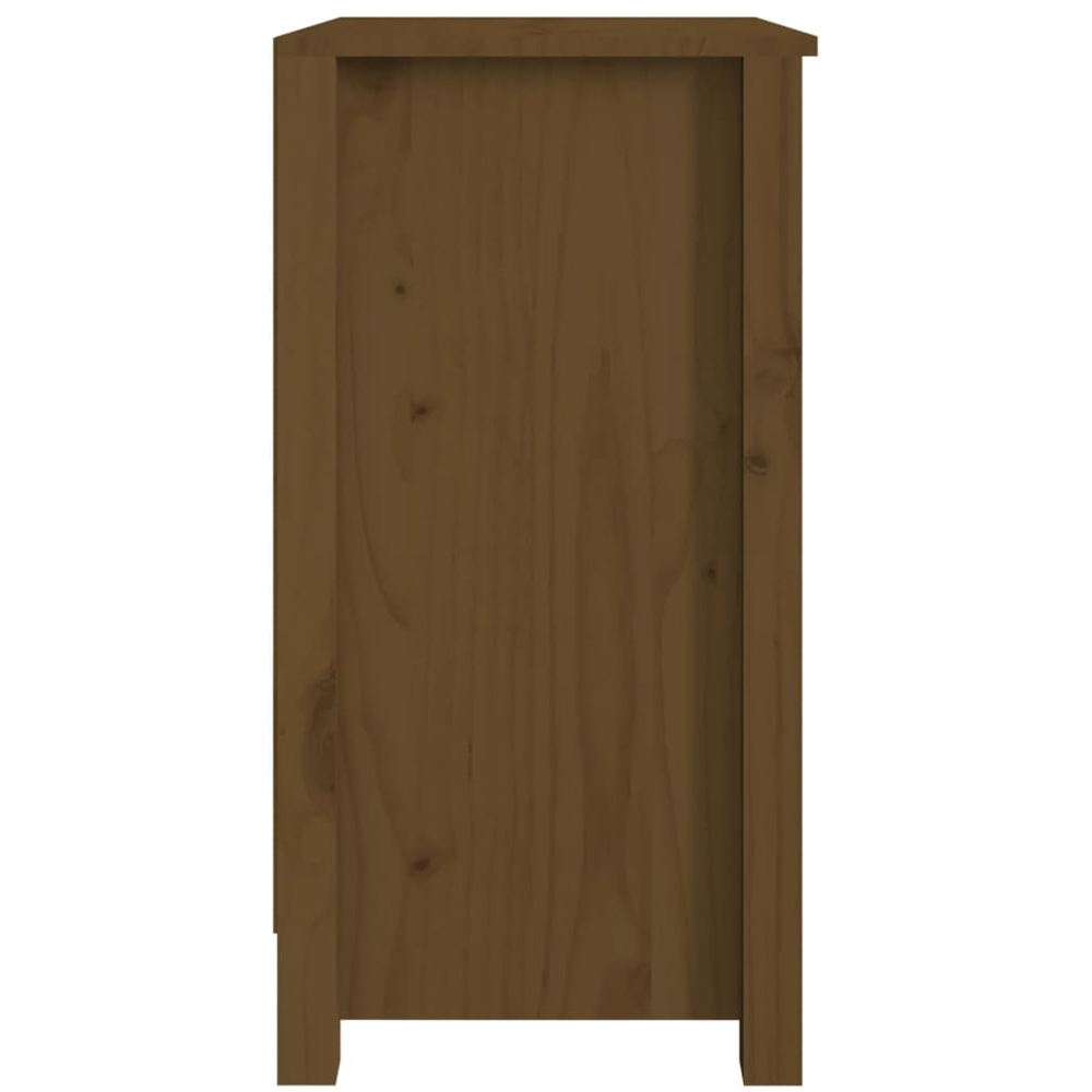 vidaXL 2 Shelf Honey Brown Solid Pine Wood Bookcase Image 5