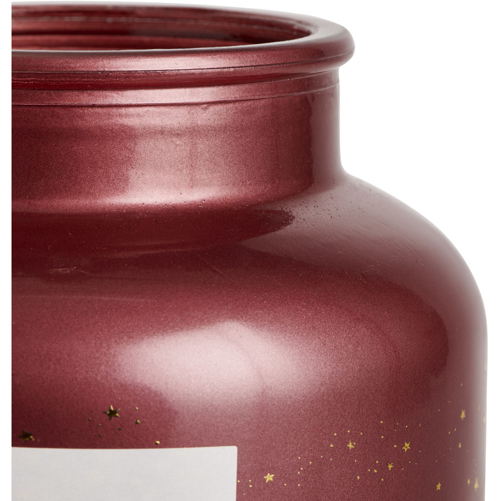 Wilko Gold Fleck Red Scented Glass Candle Jar Wilko