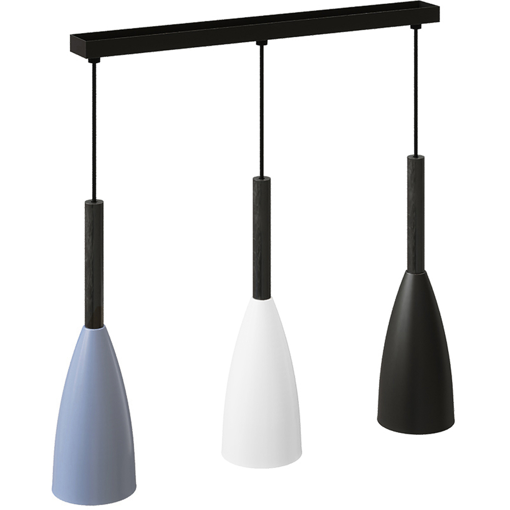 Living and Home 3 Light Iron E27 Pendant Light Image 1