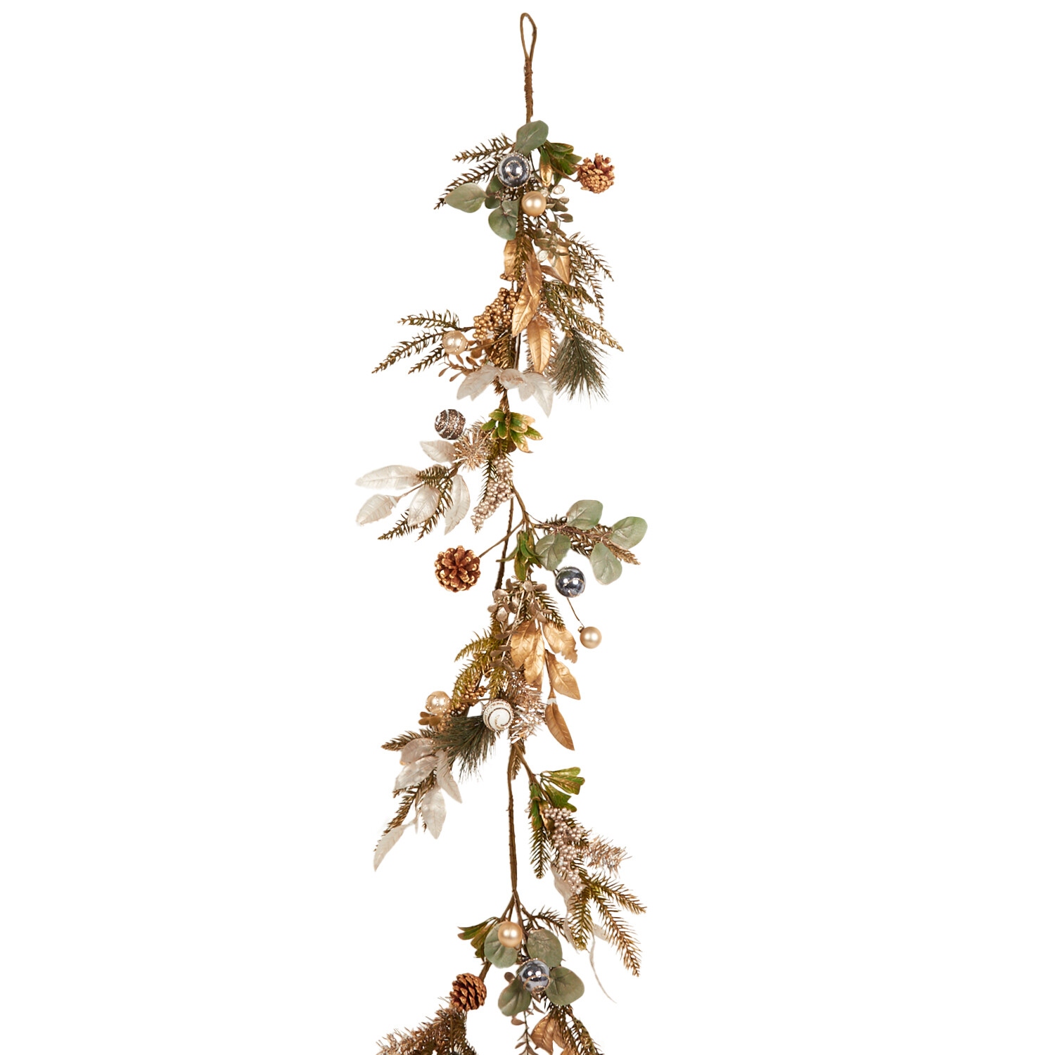 Champagne Leaf Bauble Garland - Champagne Image 1