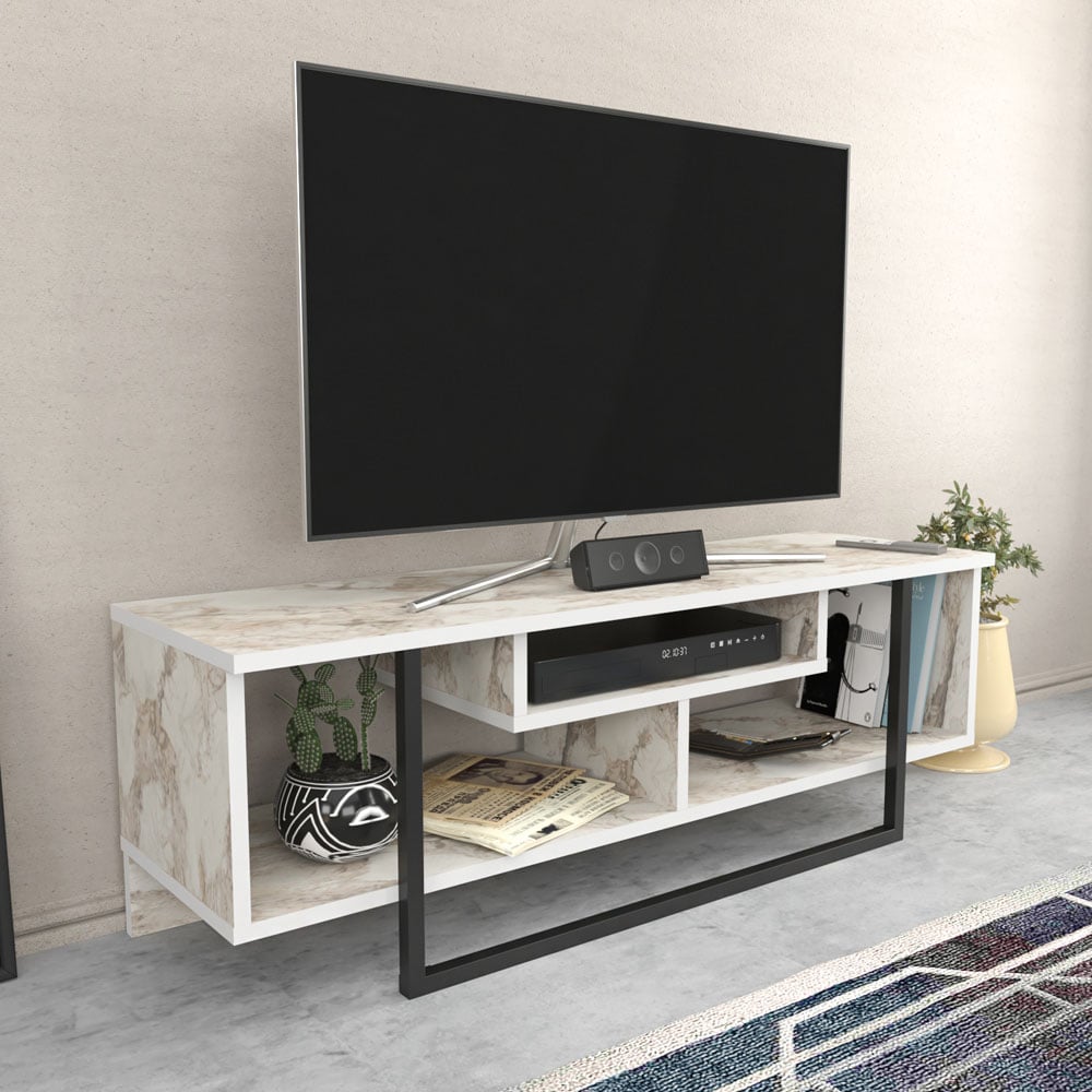 Decorotika Asal Ephesus and Black Wide TV Unit Image 4