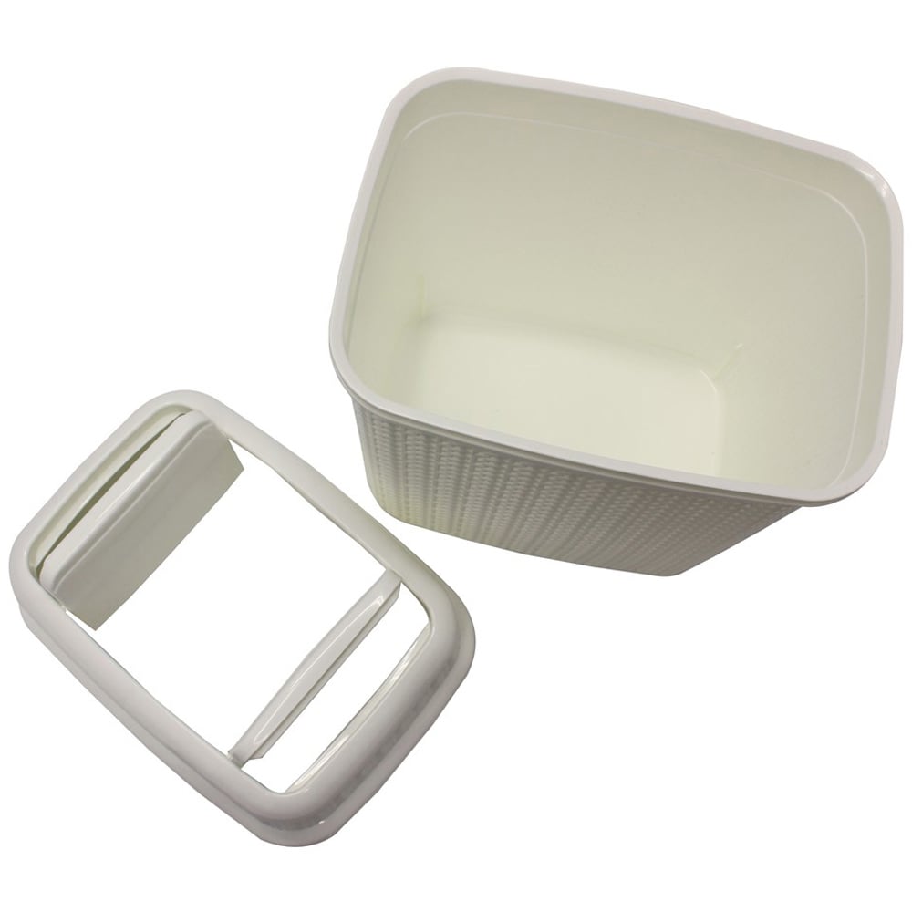 JVL Loop White Push Top Bin 10L Image 3