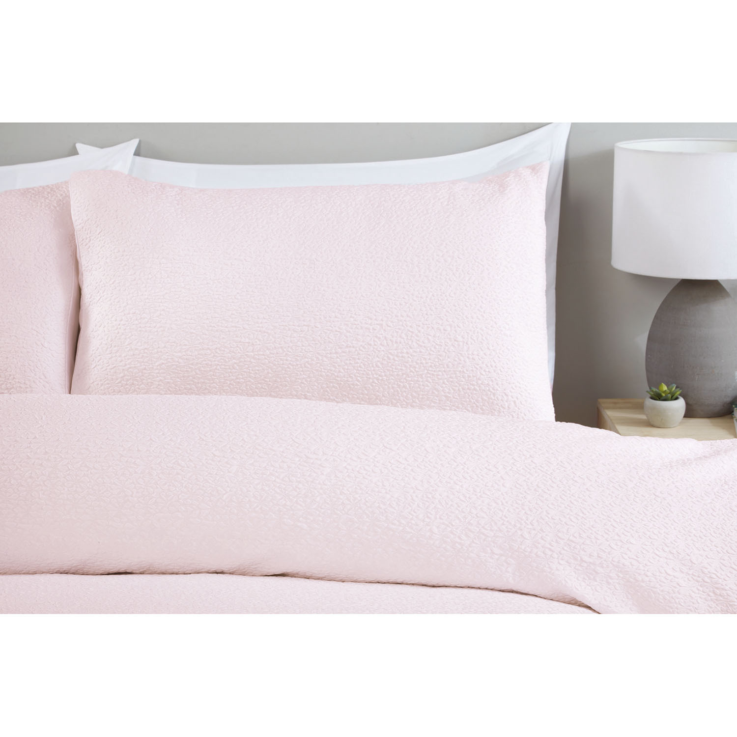 Elise Crinkle Duvet Set - Pink / King Image 3