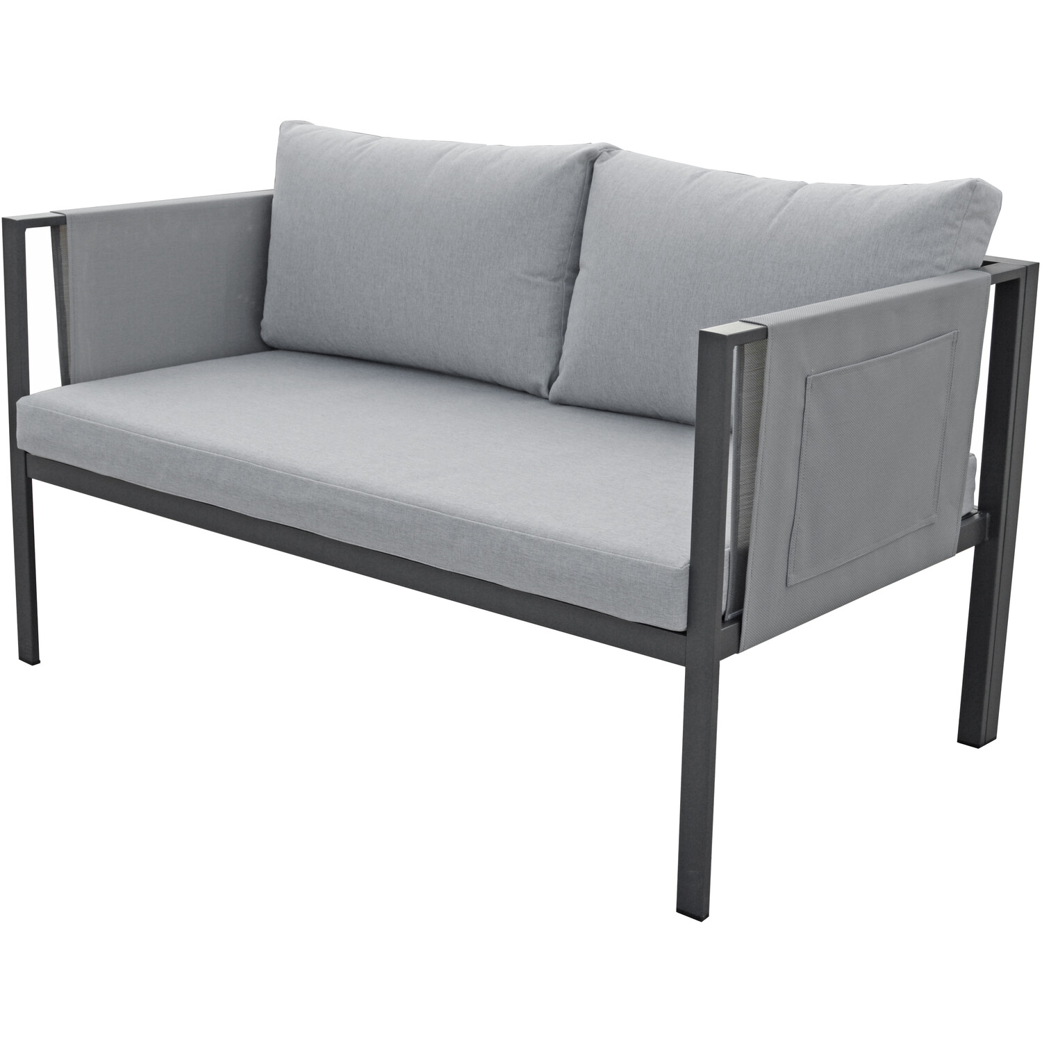 Sicily 4 Seater Grey Sofa Lounge Set Image 8