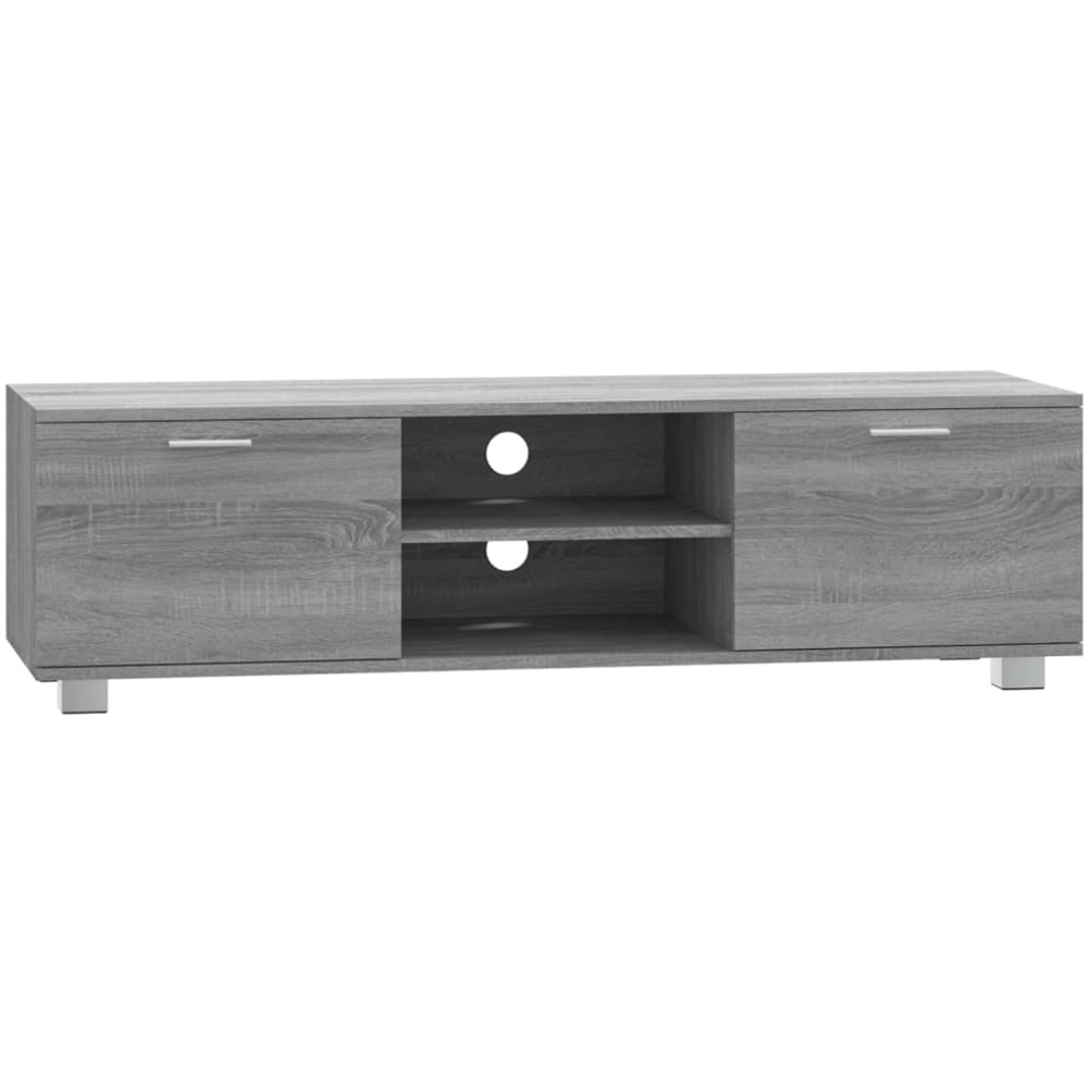 vidaXL 2 Door 2 Shelf Grey Sonoma TV Cabinet Image 2