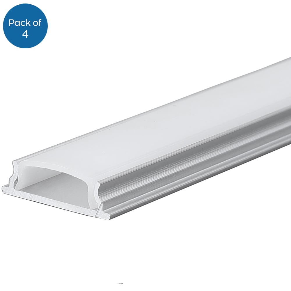 ENER-J Bendable Aluminum Profile with PC Cover 18 x 5.9mm 4 Pack Image 1