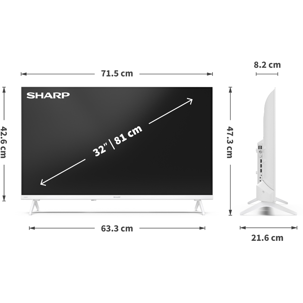 SHARP 32HE2245KW White HD TiVo Smart TV 32 inch Image 9