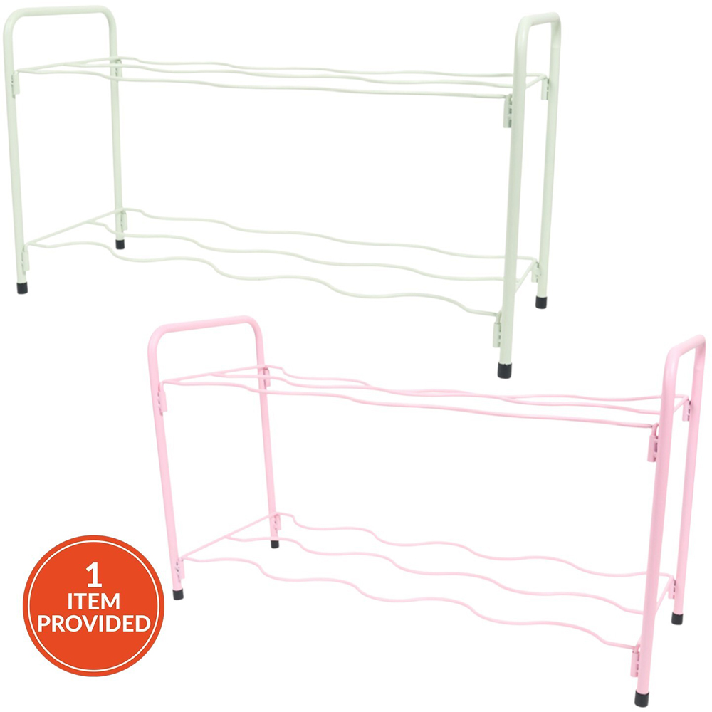 Wavy 2 Tier Shoe Rack Image 1