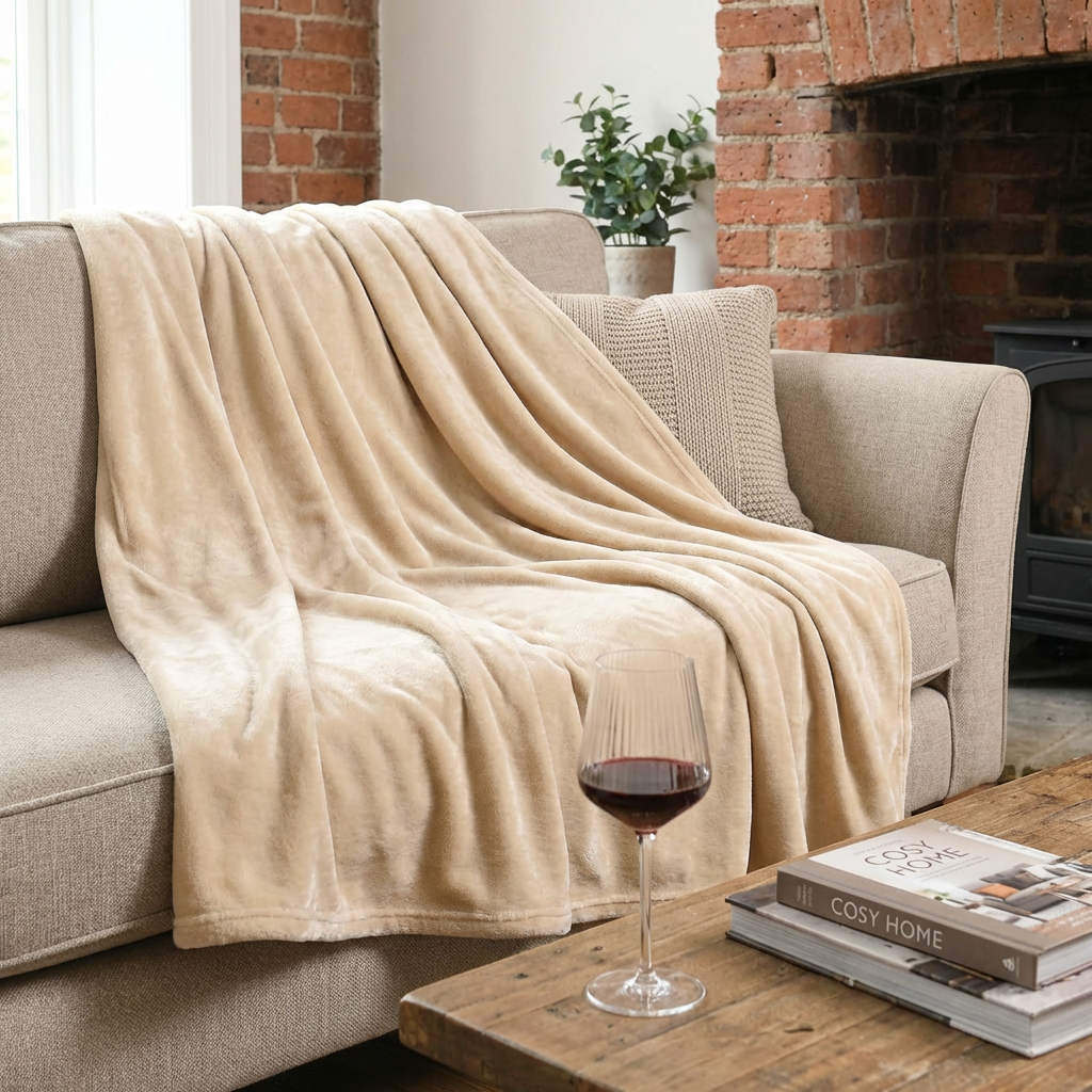 Family Sized Throw Natural Image 3