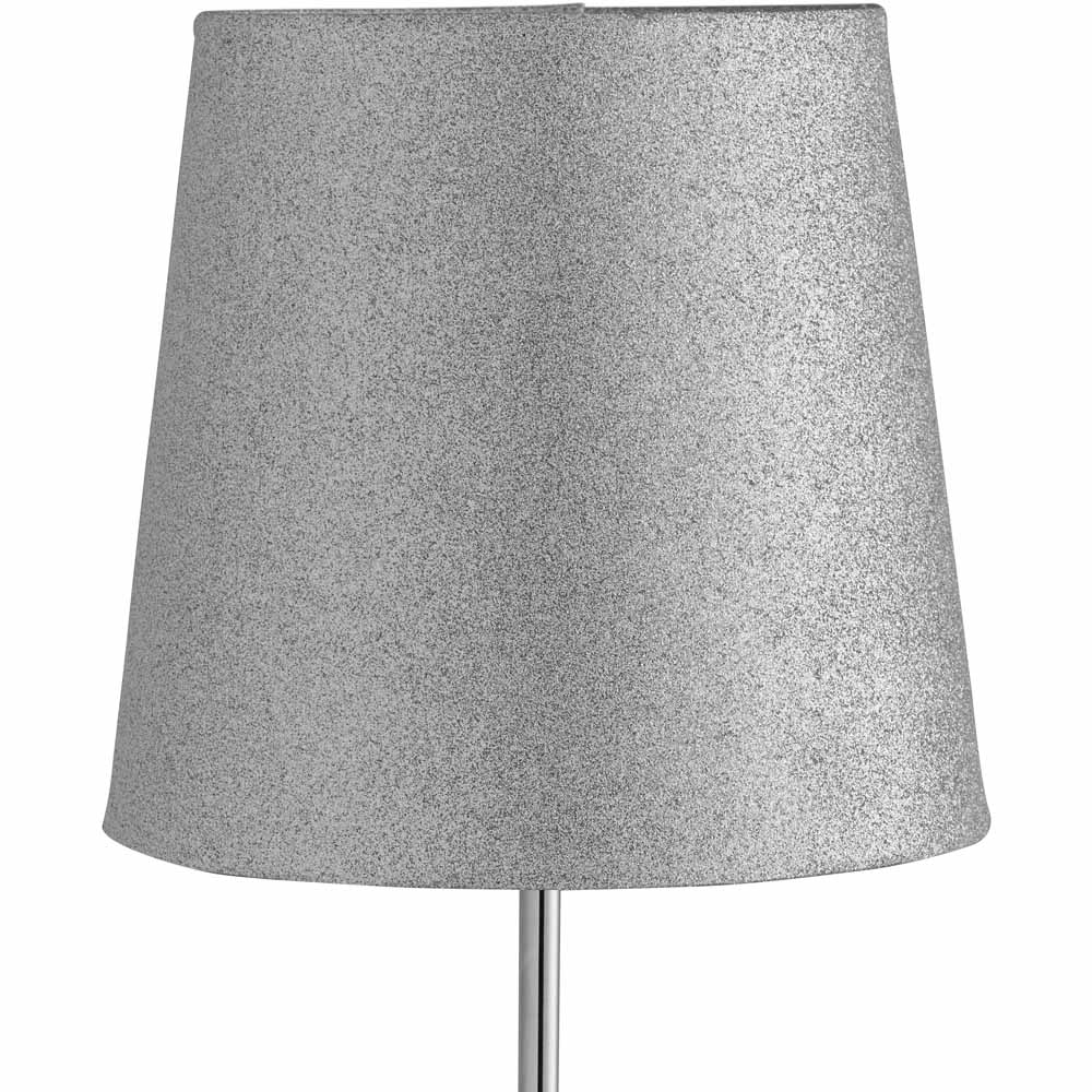 Wilko Silver Glitter Table Lamp Image 2
