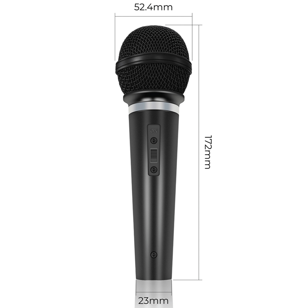 St Helens Dynamic Black Handheld Karaoke Microphone with Lead 600 Ohm Image 4