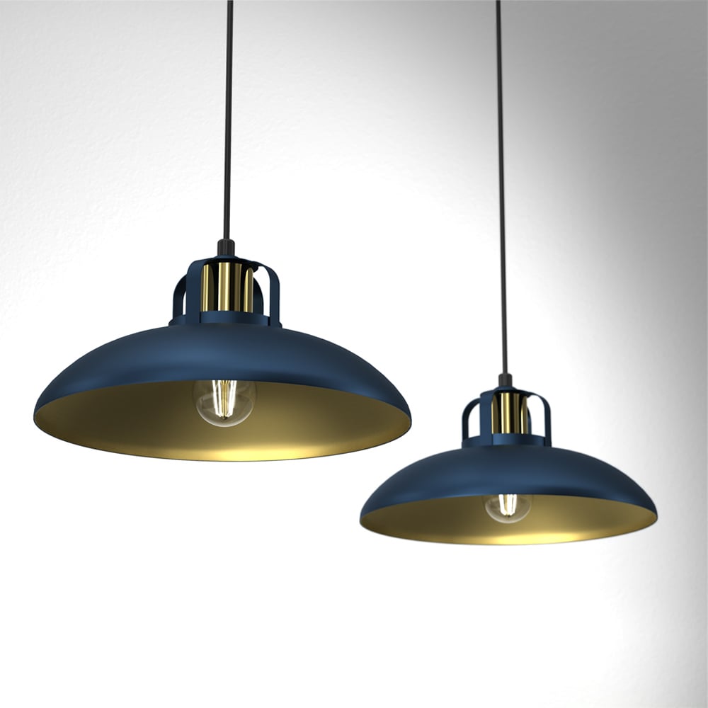 Milagro Felix Blue 2 Pendant Lamp 230V Image 2