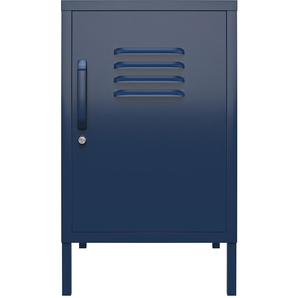 Dorel Bradford Single Door Navy Metal Locker End Table Image 3