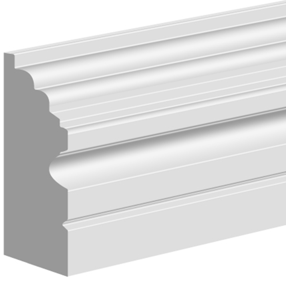 National Skirting White Frontier Primed Dado Rail 25mm 50 x 4200mm Image 3