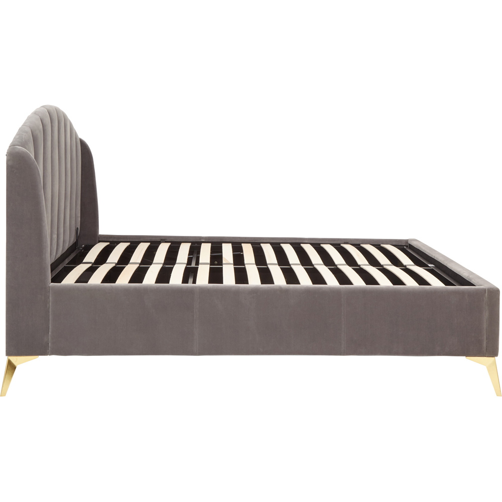 GFW Pettine King Size Grey End Lift Ottoman Bed Image 6