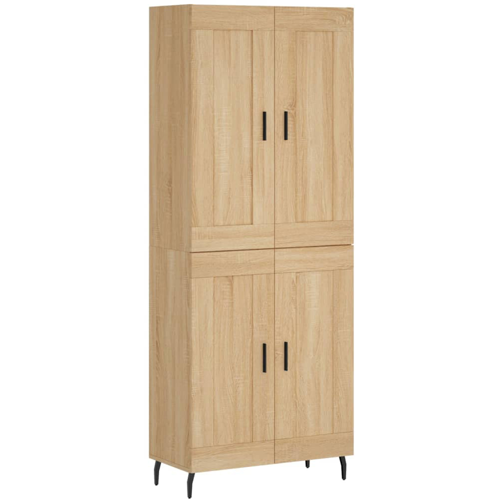 vidaXL 4 Door Sonoma Oak Highboard Image 2