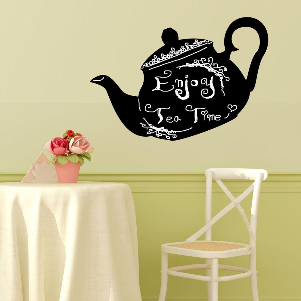 Walplus Tea Pot Blackboard Wall Sticker Image 1