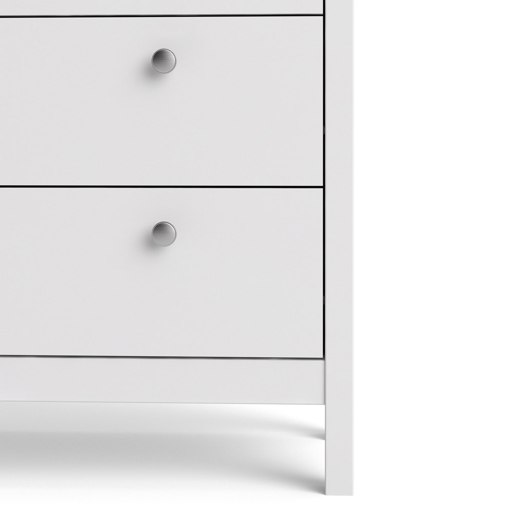 Florence Madrid 2 Door 3 Drawer White Glass China Chest Image 5