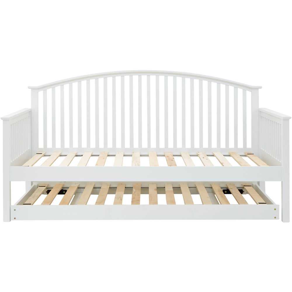 GFW Madrid Single White Wooden Day Bed with Trundle Image 6
