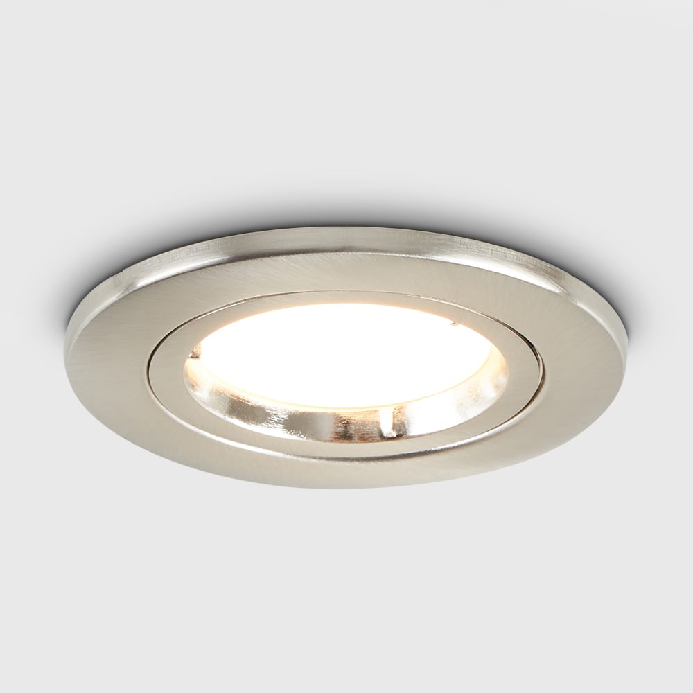 ValueLights Brushed Chrome Twist Cool White LED Ceiling Downlight 10 Pack Image 3