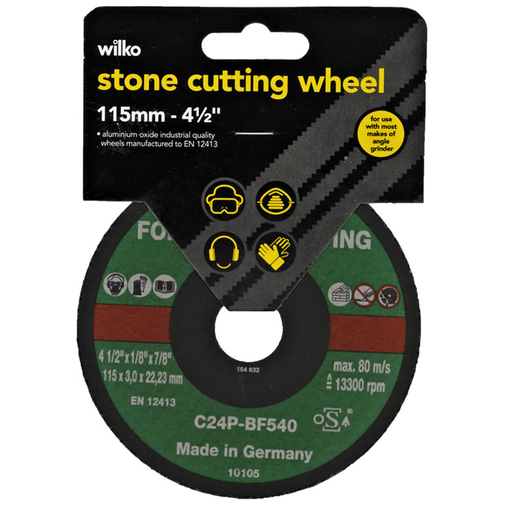 Wilko Stone Cutting Disc 115mm Image 1